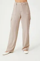 Women's High-Rise Cargo Pants in Natural Medium