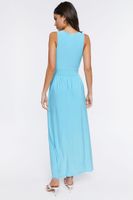 Women's Plunging Slit Maxi Dress in Oasis Small