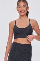 Women's Crisscross Sports Bra in Black, XS