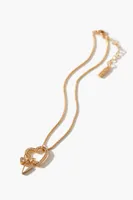 Women's Frasier Sterling Initial Necklace in Gold/V