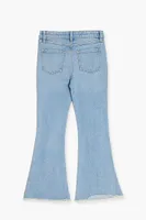 Girls Stretch-Denim Flare Jeans (Kids) Light Denim,