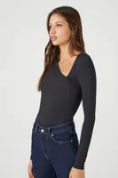 Women's Asymmetrical Jersey Bodysuit Black