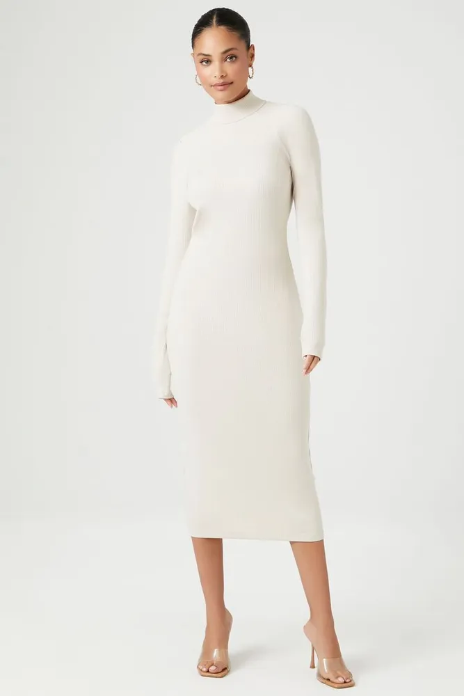 Women's Open-Back Midi Sweater Dress