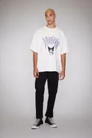 Men Kuromi Graphic Tee in White, XXL