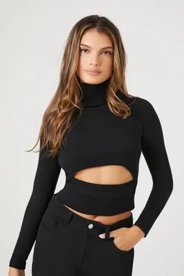 Women's Cutout Turtleneck Sweater