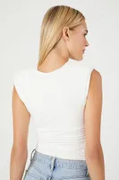 Women's Padded Sleeveless Bodysuit in White Medium