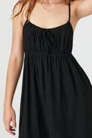 Women's Ruffle Cami Mini Dress in Black Medium