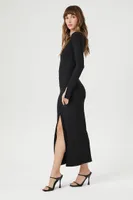 Women's Button-Front Midi Sweater Dress