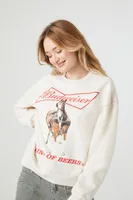 Women's Fleece Budweiser Graphic Pullover