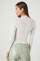 Women's Sheer Mesh Crop Top