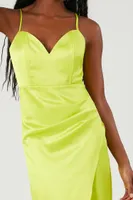 Women's Tulip-Hem Cami Maxi Dress in Green Banana Small