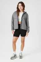 Women's Convertible Zip-Up Windbreaker Jacket Dark