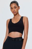 Women's Seamless Longline Sports Bra in Black Large