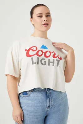 Women's Coors Light Graphic T-Shirt in Cream, 3X