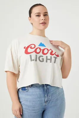 Women's Coors Light Graphic T-Shirt in Cream, 1X