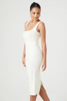 Women's Bodycon Tank Midi Dress in Vanilla Medium