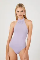 Women's Mock Neck Halter Bodysuit in Twilight Large