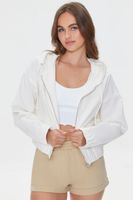 Women's Canvas Zip-Up Hooded Jacket