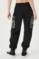 Women's Camo Cargo Pants in Black Medium