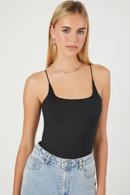 Women's Reversible Cami Bodysuit in Black/Grey, XL