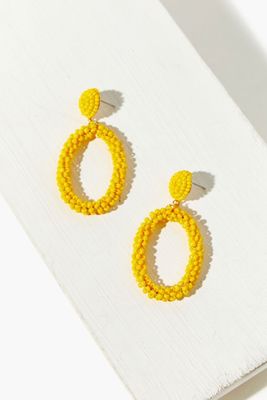 Women's Beaded Drop Earrings in Yellow
