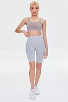 Women's Active Seamless High-Rise Biker Shorts in Heather Grey Medium