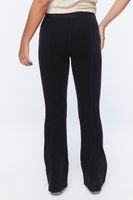 Women's Corduroy Mid-Rise Flare Pants Black