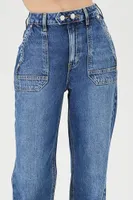 Women's High-Rise Straight Jeans in Medium Denim, 25