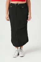 Women's Cargo Midi Skirt Black