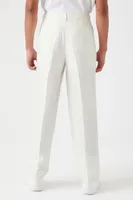 Men Diamond Slim-Fit Pants in White, 31