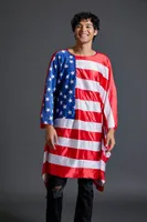 Men American Flag Costume in Red