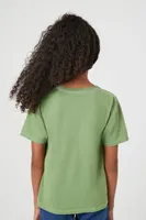 Girls Nirvana Graphic T-Shirt (Kids) in Green, 5/6