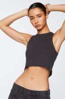 Women's Cropped Tank Top in Black, XL