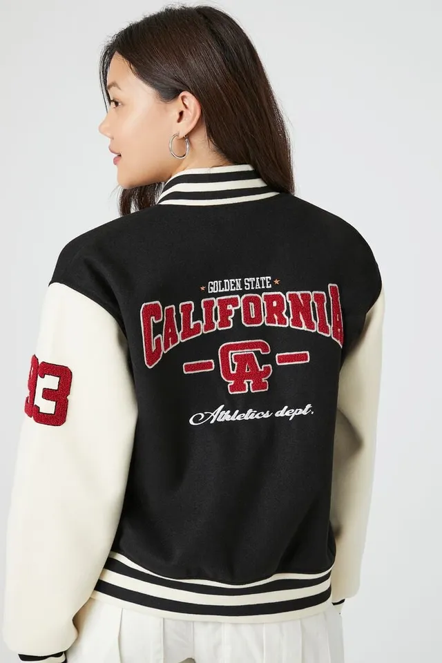 Forever 21 Women's Varsity La Letterman Jacket in Red Medium | F21