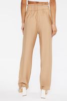 Women's Linen Wide-Leg Pants in Khaki Large