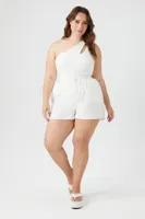 Women's Poplin Drawstring Shorts Ivory,