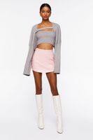 Women's Sweater-Knit Cami & Shrug Set in Grey Medium