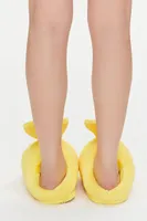 Women's Plush Bunny Indoor Slippers in Yellow Medium