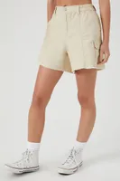 Women's High-Rise Cargo Shorts in Sand Medium