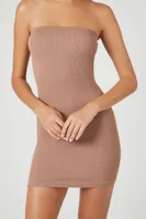 Women's Seamless Bodycon Tube Mini Dress in Almond, M/L