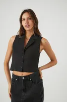 Women's Sleeveless Poplin Top