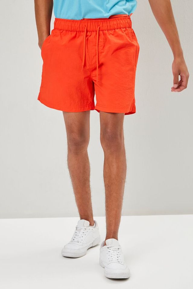 Men Recycled Nylon Drawstring Swim Trunks