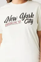 Women's New York City Graphic T-Shirt Cream,