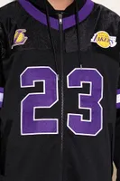 Men Los Angeles Lakers Combo Zip-Up Hoodie in Black Medium