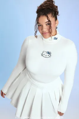 Women's Turtleneck Hello Kitty Sweater Vanilla,