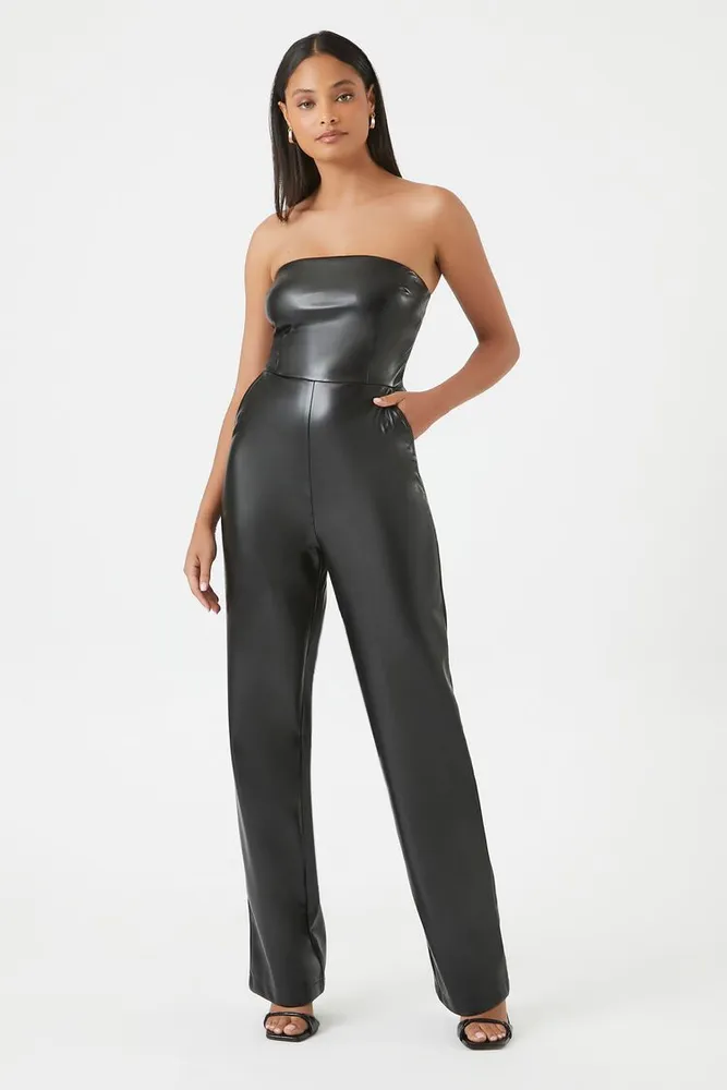 Tube Top Cargo Jumpsuit