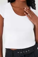 Women's Seamless Scoop T-Shirt in Cream, XL