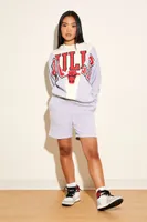 Women's Fleece Chicago Bulls Pullover in Heather Grey Large