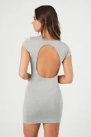 Women's Cutout Bodycon Mini T-Shirt Dress Heather