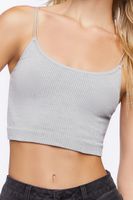 Women's Heathered Dual-Strap Bralette in Heather Grey Small